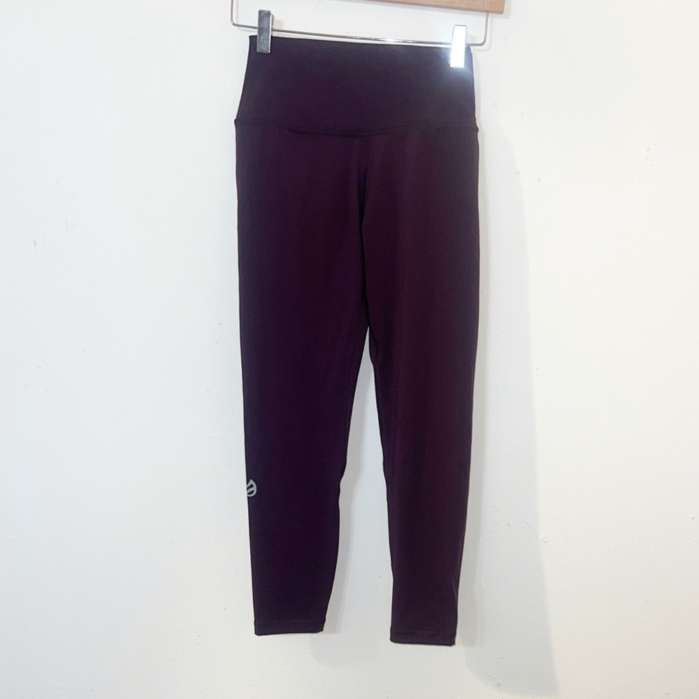 P’Tula maroon women’s new full length high rise crossover leggings